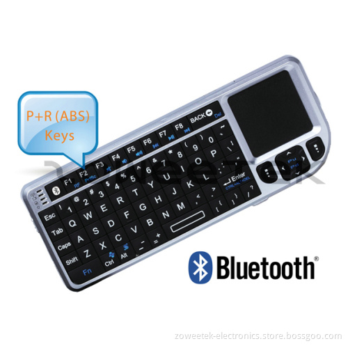 Bluetooth 3.0 Mini Wireless Keyboard with Mouse Function Touchpad and Laser Pointer Combo -ZW-51006BT(MWK02)